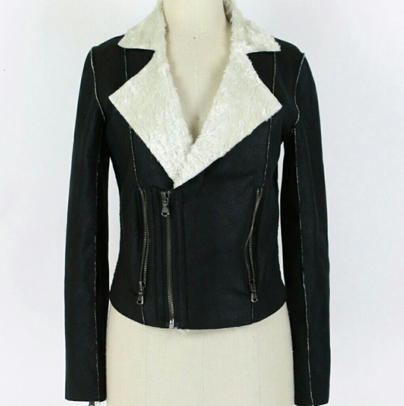 Joe's Jeans Jackets & Blazers - Joe's Jeans faux leather shearling moto jacket