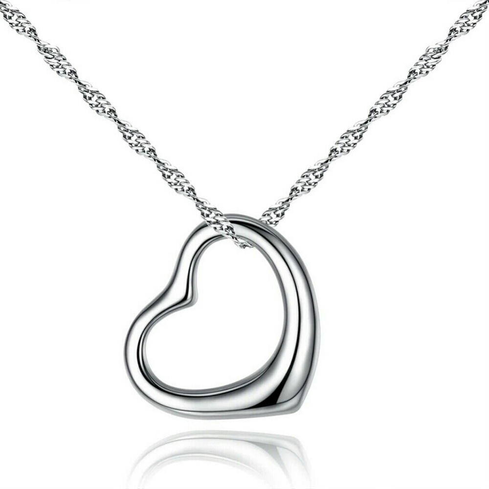 💋Minimalist Silver Forever Heart Necklace💕