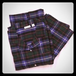 L.L. Bean tartan flannel pajamas