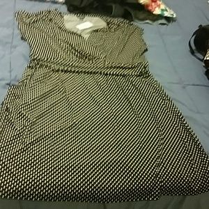 Black and white polka dot dress
