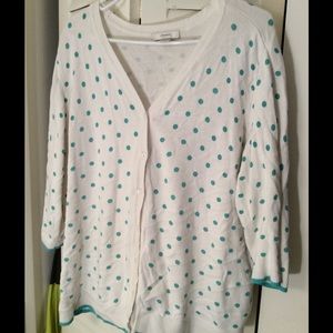 Polka Dot Plus Size Cardigan