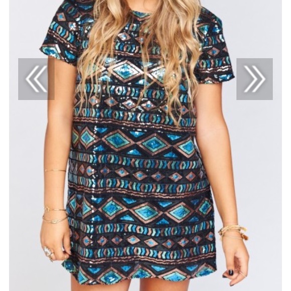 Show Me Your MuMu Dresses & Skirts - Show Me Your Mumu backless sequin patterned dress
