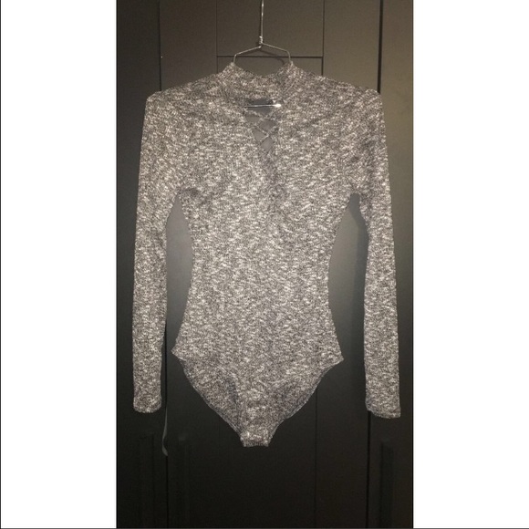 NWOT Charlotte Russe grey leotard!!!!