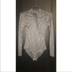 NWOT Charlotte Russe grey leotard!!!!