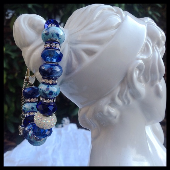 Blue Beaded Bracelet