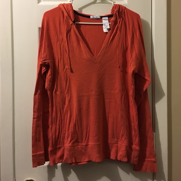 Orange top with hoodie