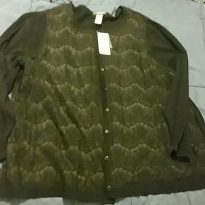 Black cardigan with lace