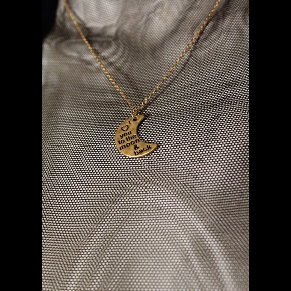 Boldersides Jewelry - I Love You To The Moon Stamped Necklace