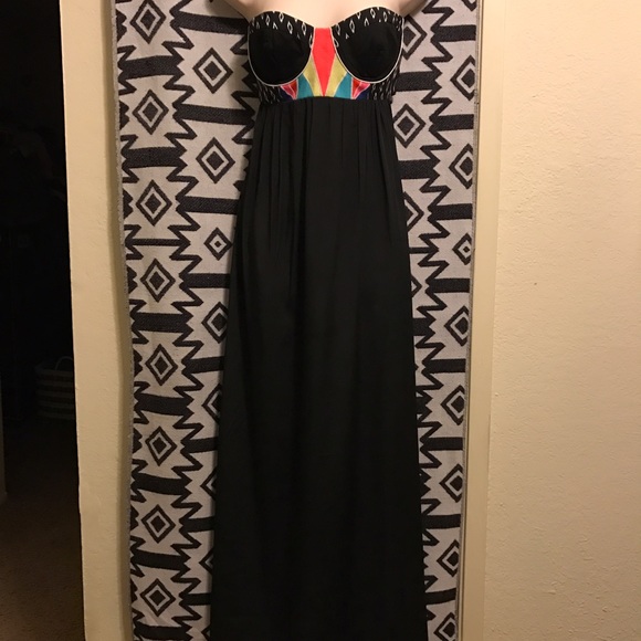 Ripcurl Strapless Black Maxi Dress