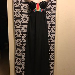 Ripcurl Strapless Black Maxi Dress