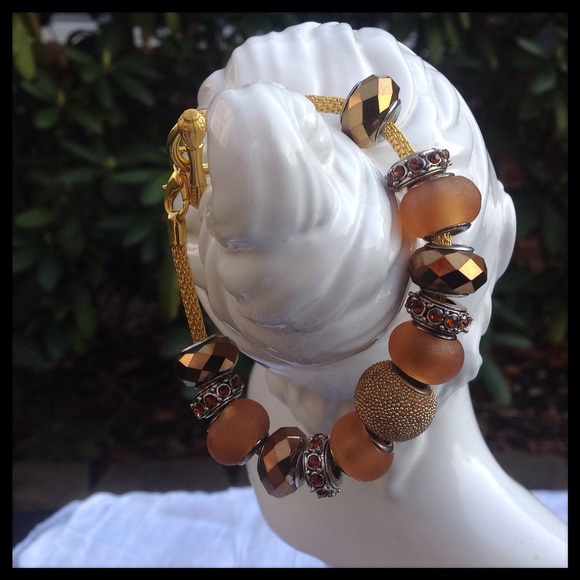 Amber and Bronze a Bracelet - Picture 1 of 3