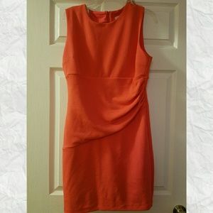 Peach Ruched Dress
