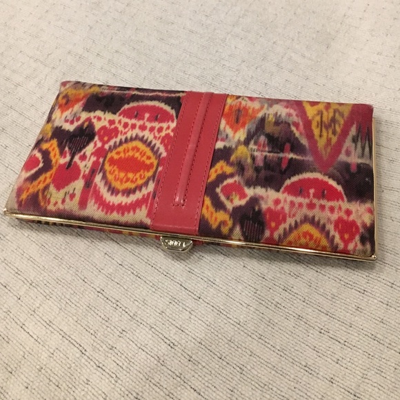 Lodis bi-fold skinny checking wallet ikat print