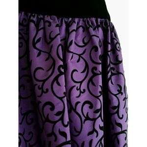 Vintage Dresses - NWT Vtg Black Velvet & Purple Taffeta Formal Dress Vintage Dresses - NWT Vtg Black Velvet & Purple Taffeta Formal Dress