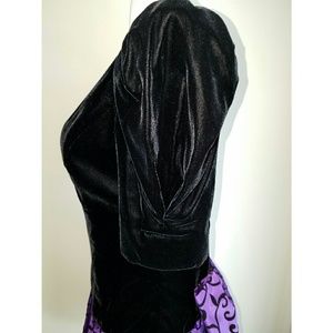Vintage Dresses - NWT Vtg Black Velvet & Purple Taffeta Formal Dress Vintage Dresses - NWT Vtg Black Velvet & Purple Taffeta Formal Dress