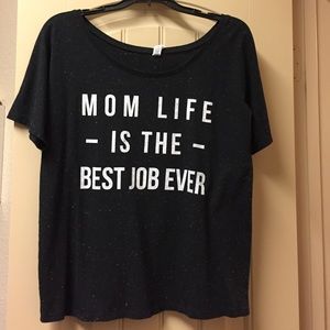 Super comfy wide neck mom life shirt!