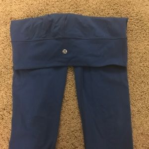 Lululemon blue and black reversible leggings
