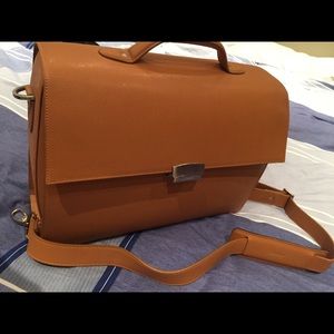 Leather briefcase made in Italy by Filofax
