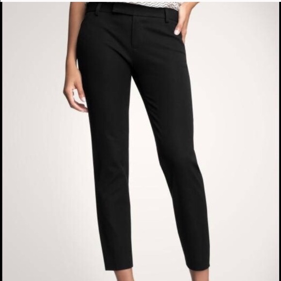 GAP Pants - GAP slim cropped black pants