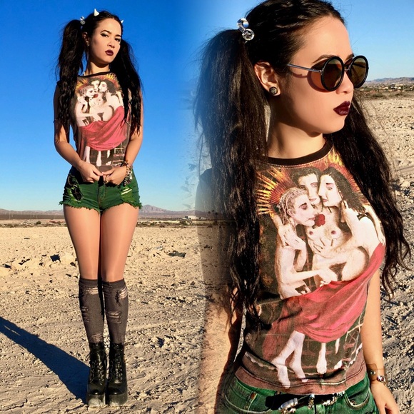UNIF Tops - VTG 90s Jane's Addiction Graphic Tank SUPER RARE