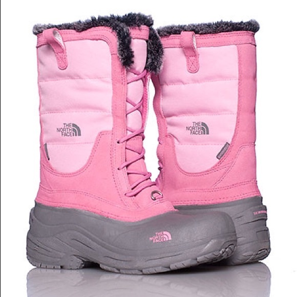 Pink snow boots! WORN ONCE