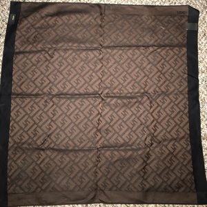 Authentic FENDI signature square scarf 19"x19"