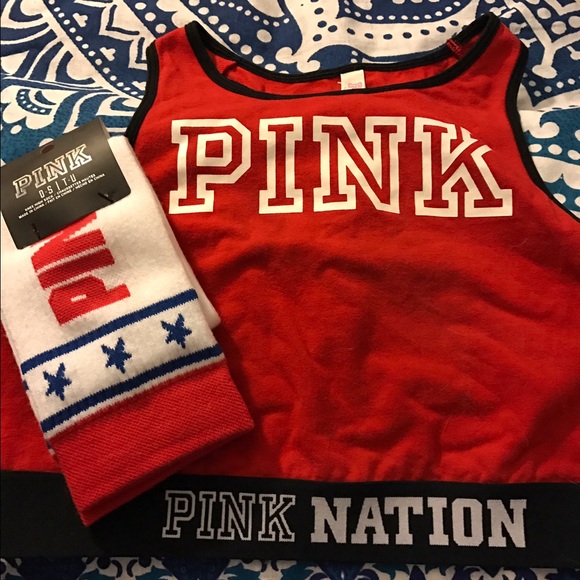 VS PINK Sports bra L & Socks