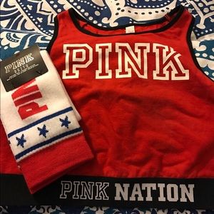 VS PINK Sports bra L & Socks