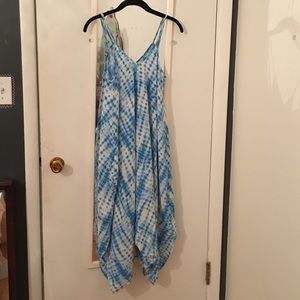 Blue tie dye romper/jumpsuit