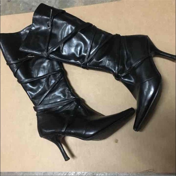 Black knee high boots
