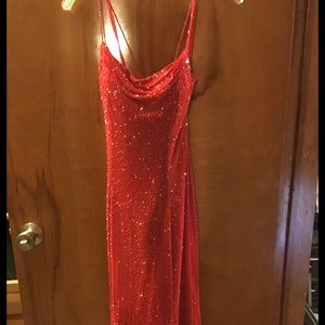 SALE--Gorgeous all sequins long dress in a size 6