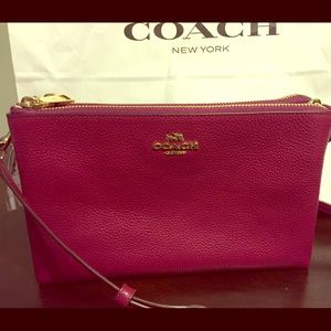 Coach pink cross body bag