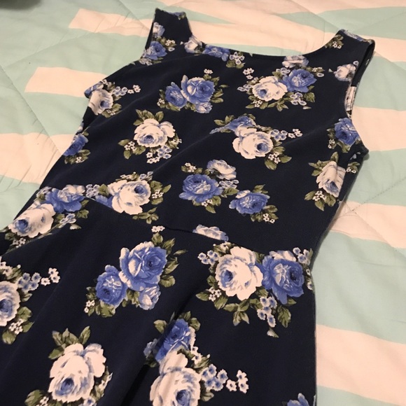 Forever 21 Navy Blue Floral Dress