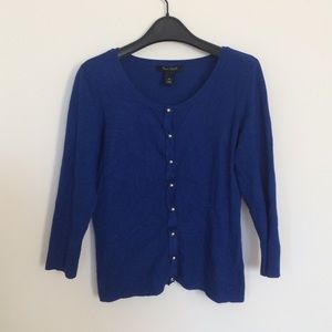 White House Black Market dark blue cardigan