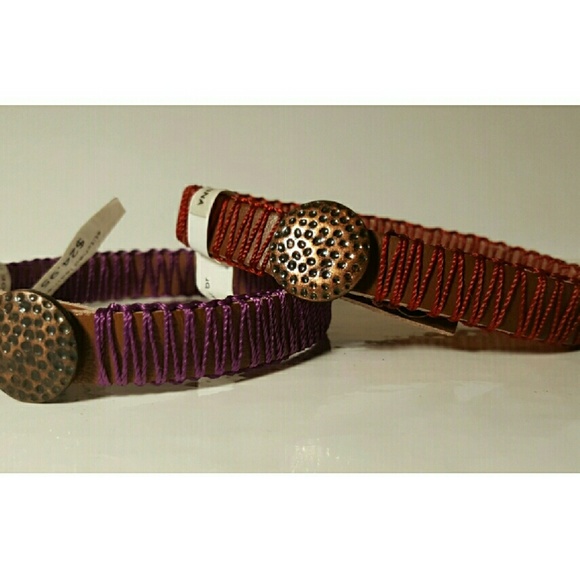 2 Coldwater Creek Leather Bracelets