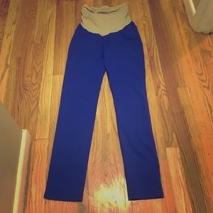 Royal blue maternity pants