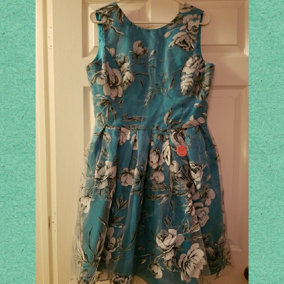 New Blue Floral Dress