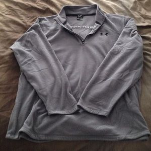 1/4 zip UnderArmour fleece pullover XL Gray/Black