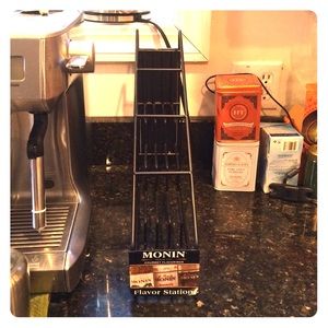 Authentic Monin 4-Tier Gourmet Syrup Stand & Pumps