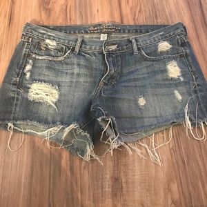 Abercrombie & fitch destroyed denim shorts