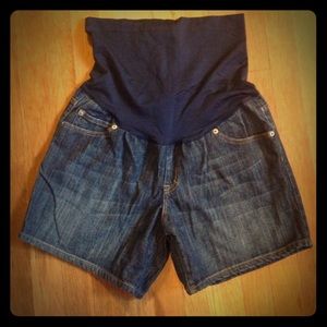 Denim Maternity Shorts NWOT