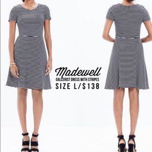 Madewell Gallerist Black/White Striped Dress