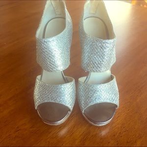 Jimmy Choo metallic glitter pumps