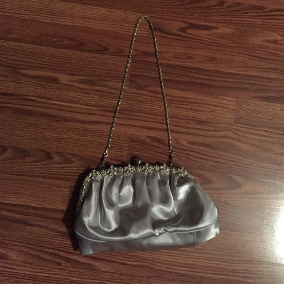 Silver Crystal evening bag