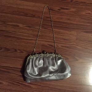 Silver Crystal evening bag