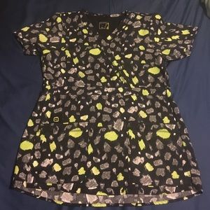 Leopard Scrub Top