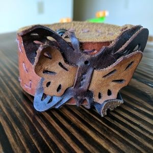 Lucky brand leather butterfly bracelet