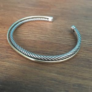 David Yurman 18k & sterling silver cuff