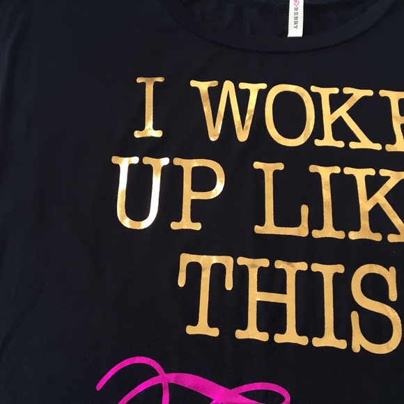 I WOKE UP LIKE THIS SLEEVELESS TEE - Picture 2 of 2
