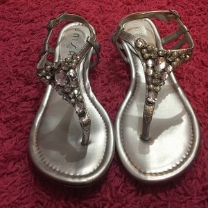 Unisa rhinestone silver sandals